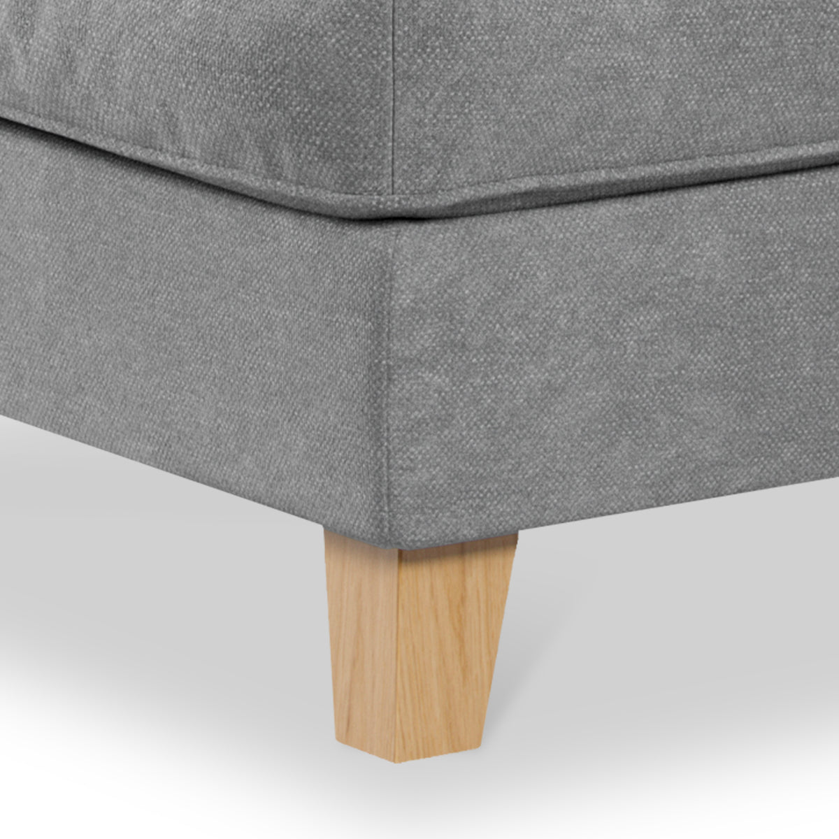 Claridge Soft Chenille Footstool Steel from Roseland Furniture