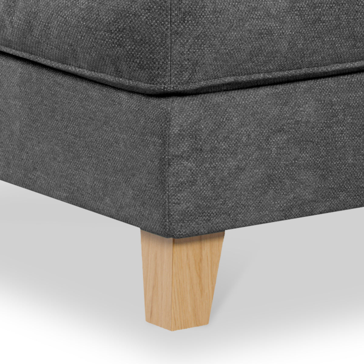 Claridge Soft Chenille Footstool Heather from Roseland Furniture