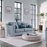 Claridge Soft Chenille 2 Seater Sofa Ice Life1 from Roseland Furniture
