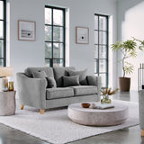 Claridge Soft Chenille 2 Seater Sofa Steel from Roseland Furniture