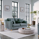 Claridge Soft Chenille 2 Seater Sofa Steel Life1 from Roseland Furniture