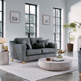 Claridge Soft Chenille 2 Seater Sofa Heather Life1 from Roseland Furniture