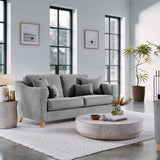 Claridge Soft Chenille 3 Seater Sofa Steel from Roseland Furniture
