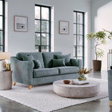 Claridge Soft Chenille 3 Seater Sofa Steel Life1 from Roseland Furniture