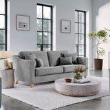 Claridge Soft Chenille 4 Seater Sofa Steel from Roseland Furniture