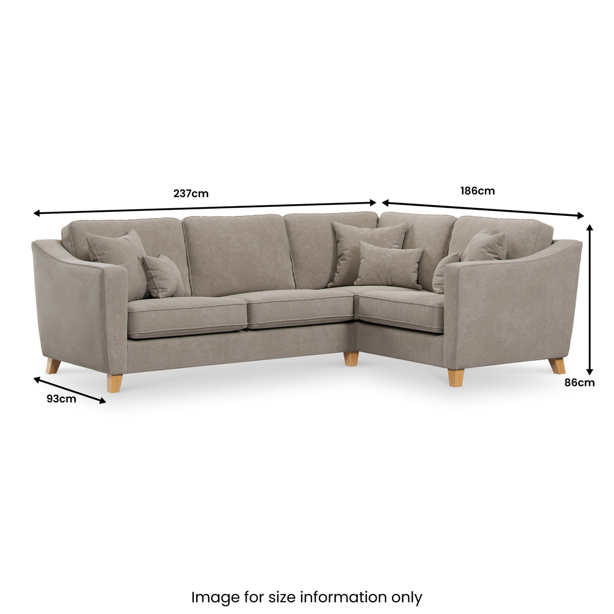 Claridge Soft Chenille Left Hand Corner Sofa  from Roseland Furniture