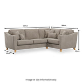 Claridge Soft Chenille Left Hand Corner Sofa  from Roseland Furniture