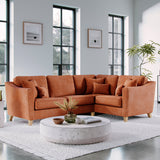 Claridge Soft Chenille LH Corner Sofa Terra Life1 from Roseland Furniture