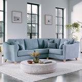 Claridge Soft Chenille LH Corner Sofa Ice Life1 from Roseland Furniture