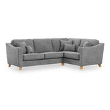 Claridge Soft Chenille Left Hand Corner Sofa Steel from Roseland Furniture