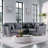 Claridge Soft Chenille LH Corner Sofa Heather Life1 from Roseland Furniture