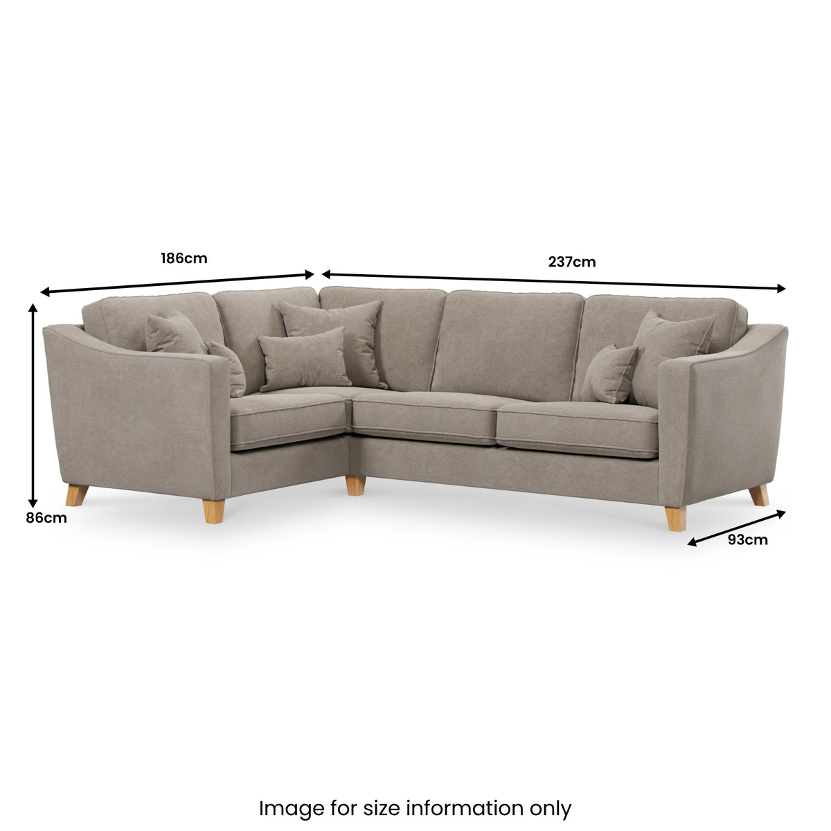 Claridge Soft Chenille Right Hand Corner Sofa  from Roseland Furniture
