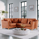 Claridge Soft Chenille RH Corner Sofa Terra Life1 from Roseland Furniture