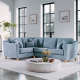 Claridge Soft Chenille RH Corner Sofa Ice Life1 from Roseland Furniture