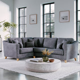 Claridge Soft Chenille RH Corner Sofa Heather Life1 from Roseland Furniture