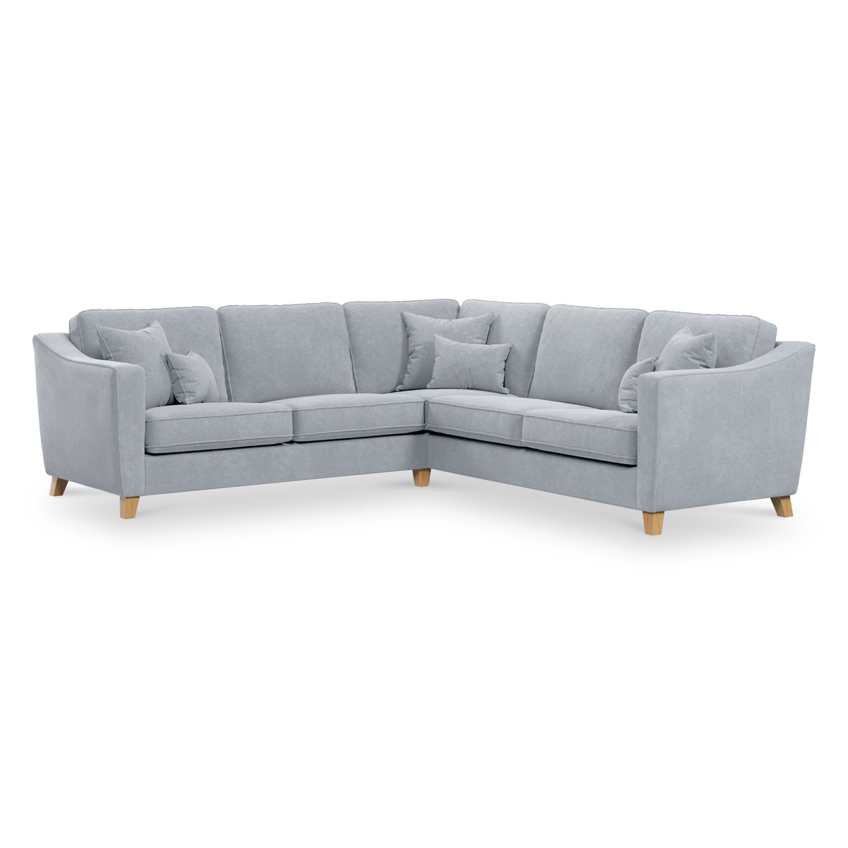 Claridge Soft Chenille Corner Sofa Ice from Roseland Furniture