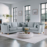 Claridge Soft Chenille Corner Sofa Ice from Roseland Furniture