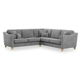 Claridge Soft Chenille Corner Sofa Steel Life1 from Roseland Furniture
