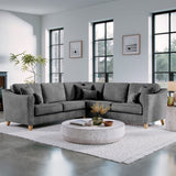 Claridge Soft Chenille Corner Sofa Heater from Roseland Furniture