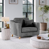 Claridge Soft Chenille Snuggle Chair Heather from Roseland Furniture