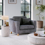 Claridge Soft Chenille Snuggle Chair Heather Life1 from Roseland Furniture