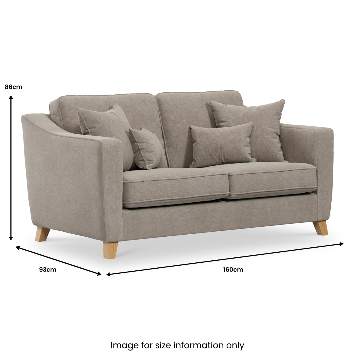 Claridge Soft Chenille 2 Seater Sofabed Open dimensions