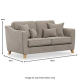 Claridge Soft Chenille 2 Seater Sofabed Open dimensions