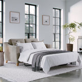 Claridge Soft Chenille 2 Seater Sofabed Linen Life1 from Roseland Furniture