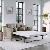 Claridge Soft Chenille 2 Seater Sofabed Linen Life1 from Roseland Furniture