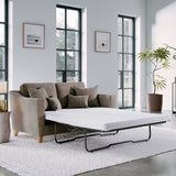 Claridge Soft Chenille 2 Seater Sofabed Beige Life2 from Roseland Furniture