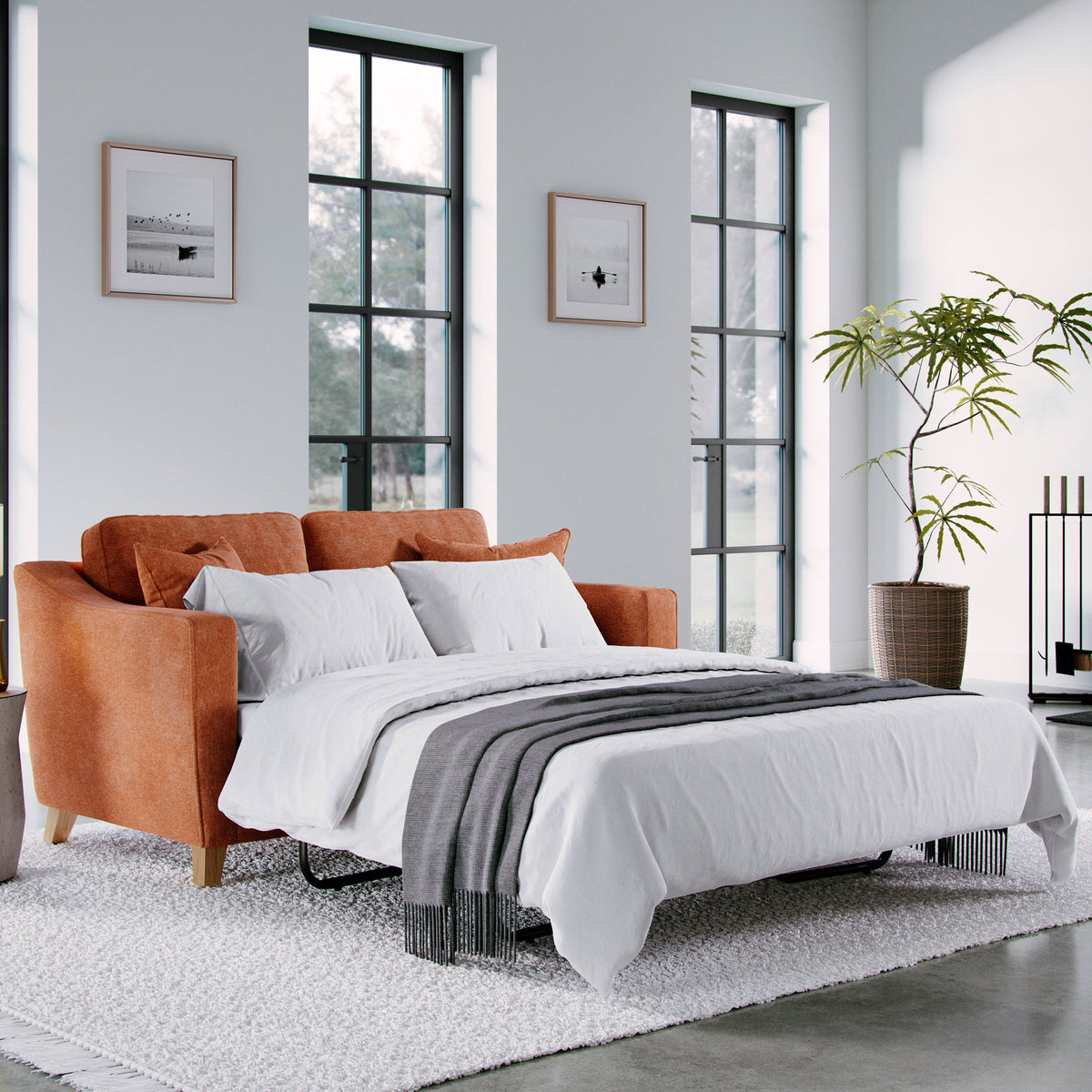 Claridge Soft Chenille 2 Seater Sofabed Terra Life2 from Roseland Furniture