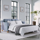 Claridge Soft Chenille 2 Seater Sofabed Ice Life2 from Roseland Furniture