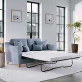 Claridge Soft Chenille 2 Seater Sofabed Ice Life2 from Roseland Furniture
