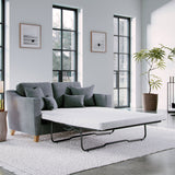 Claridge Soft Chenille 2 Seater Sofabed Steel Life2 from Roseland Furniture