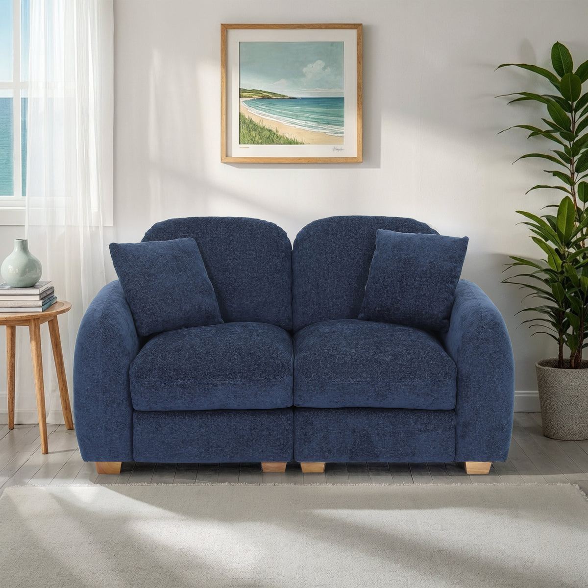 Cloud 2 Seater Sofa Deep Blue from Roseland Furniture