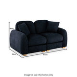 Cloud 2 Seater Sofa Deep Blue Angle2 from Roseland Furniture