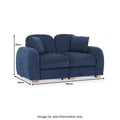Cloud 2 Seater Sofa Deep Blue from Roseland Furniture