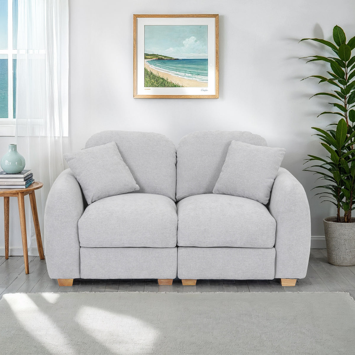 Cloud 2 Seater Sofa Fog Grey from Roseland Furniture