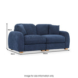 Cloud 3 Seater Sofa Deep Blue from Roseland Furniture