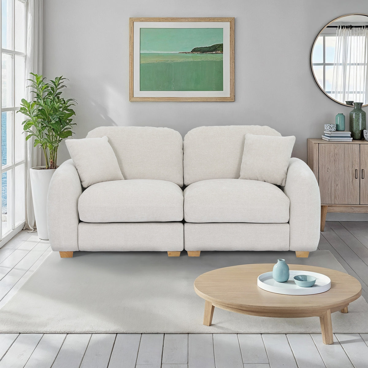 Cloud 3 Seater Sofa Natural Haze from Roseland Furniture