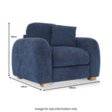 Cloud Armchair Deep Blue from Roseland Furniture