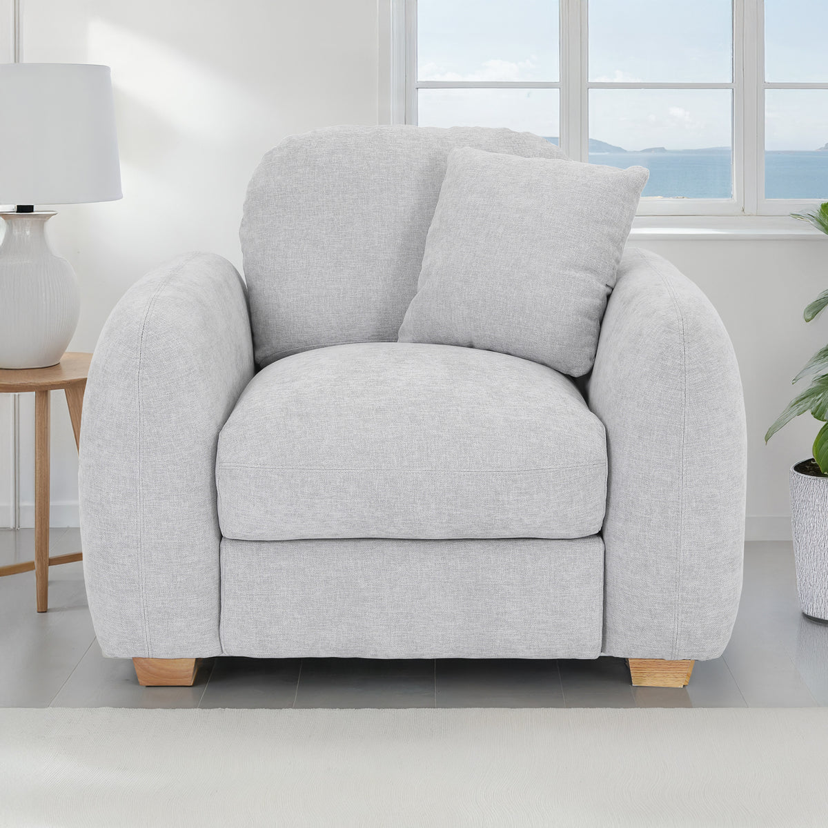 Cloud Armchair Fog Grey from Roseland Furniture