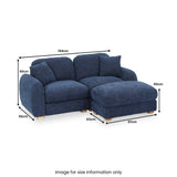 Cloud Chaise Sofa Deep Blue from Roseland Furniture