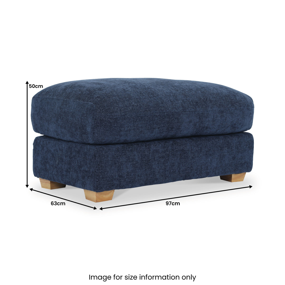 Cloud Footstool Deep Blue from Roseland Furniture