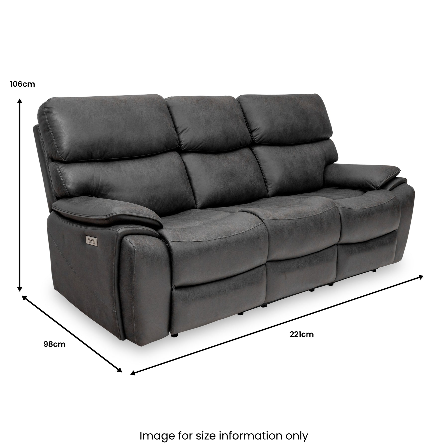 Clayton Power Recliner 3 Seater Dims from Roseland Furniture