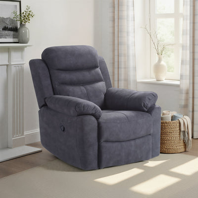 Conway Charcoal Reclining Armchair
