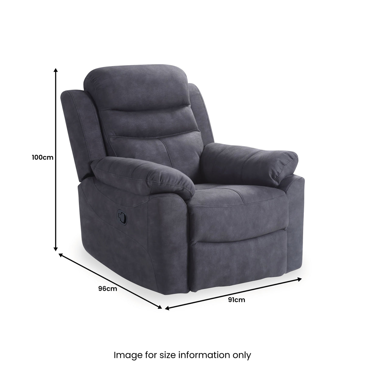 Conway Charcoal Reclining Armchair