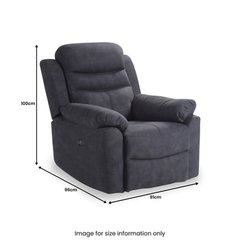 Conway Charcoal Electric Reclining Armchair