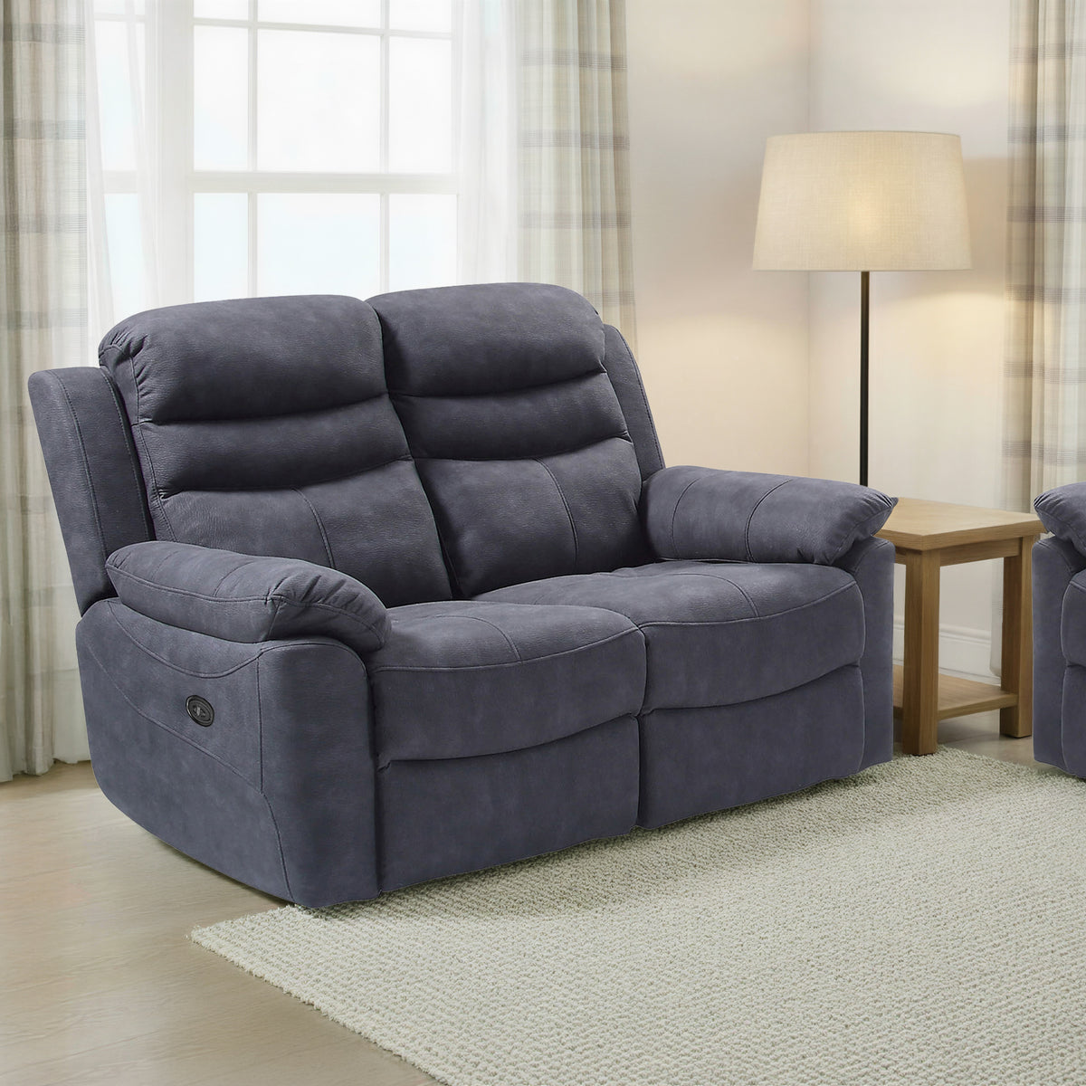 Conway Charcoal Electric 2 Seater Recliner from Roseland Furniture