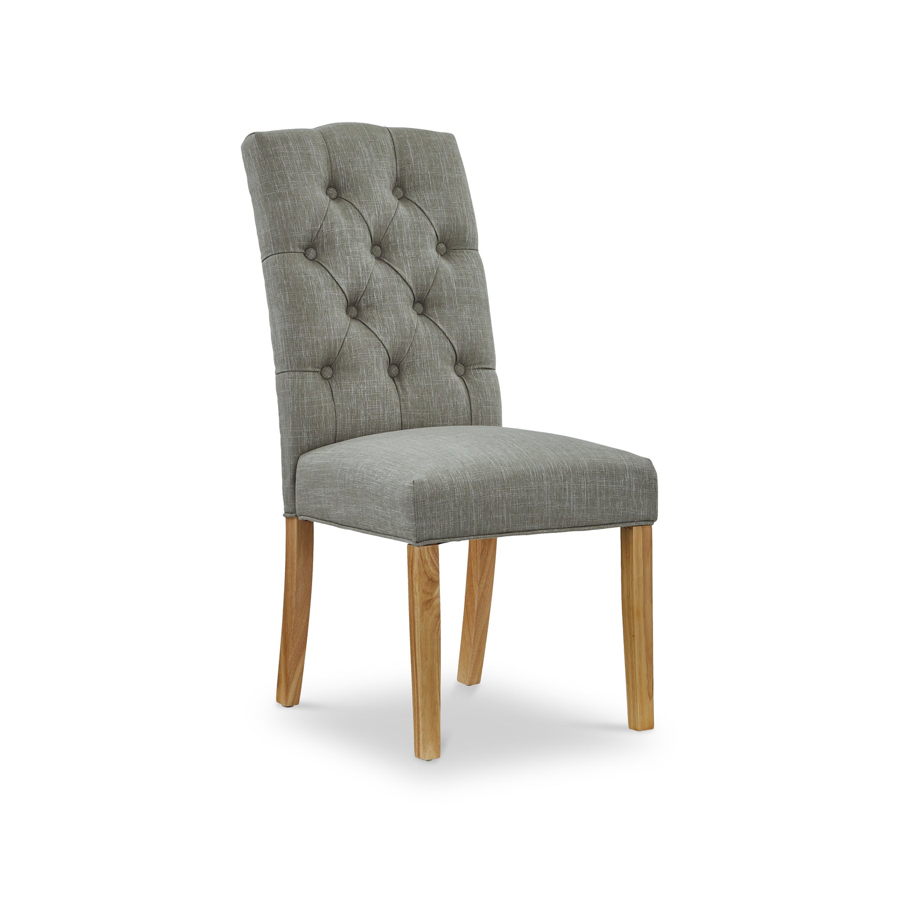 Portland Button Back Dining Chair Grey from Roseland Furniture